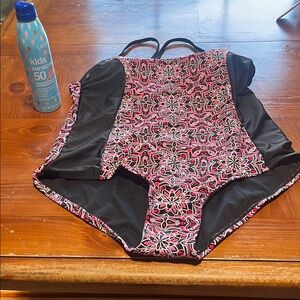 COPY - Catalina Black and Pink Floral One Piece Swimsuit